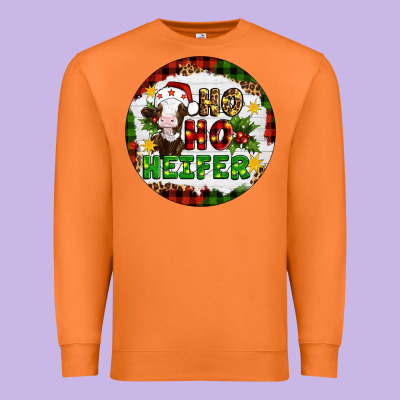 Christmas Ho Ho Heifer Premium Sweatshirt Designed By Artiststas