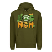 Army Green st. patricks day dog mom Premium Hoodie - MaliasSmallBusiness