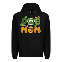 Black st. patricks day dog mom Premium Hoodie - MaliasSmallBusiness