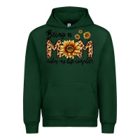 Forest Green being a mom makes my life complete Urban Hoodie - MaliasSmallBusiness