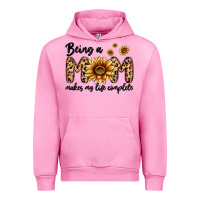 Fuchsia Pink being a mom makes my life complete Urban Hoodie - MaliasSmallBusiness