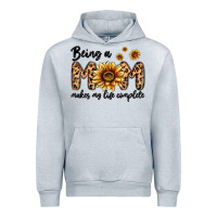 Heather Grey being a mom makes my life complete Urban Hoodie - MaliasSmallBusiness