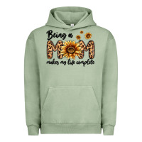 Pigment Oil Green being a mom makes my life complete Urban Hoodie - MaliasSmallBusiness