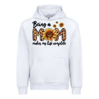 White being a mom makes my life complete Urban Hoodie - MaliasSmallBusiness