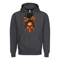 Smoke afro woman messy bun Zipper Hoodie - texasbilliewilder