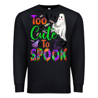 Black too cute to spook Premium Sweatshirt - BundleAndBundleShop