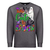 Charcoal Heather too cute to spook Premium Sweatshirt - BundleAndBundleShop