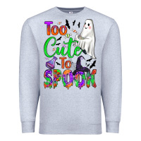 Heather Grey too cute to spook Premium Sweatshirt - BundleAndBundleShop
