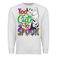 Oatmeal Heather too cute to spook Premium Sweatshirt - BundleAndBundleShop