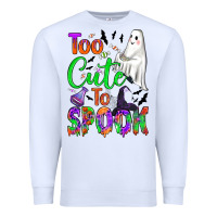 White too cute to spook Premium Sweatshirt - BundleAndBundleShop