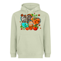 Matcha western leopard  fall   hearts Heavyweight Hoodie - AdoDesignShop