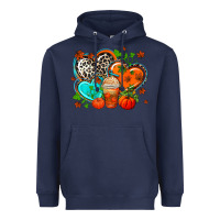 Navy western leopard  fall   hearts Heavyweight Hoodie - AdoDesignShop