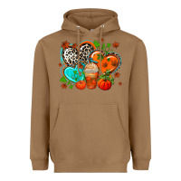 Toasted Coconut western leopard  fall   hearts Heavyweight Hoodie - AdoDesignShop