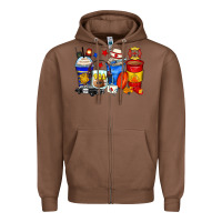 Chestnut dispatcher coffee cups Zipper Hoodie - Zillion Design Studio