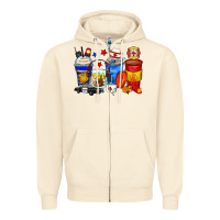 Sandshell dispatcher coffee cups Zipper Hoodie - Zillion Design Studio