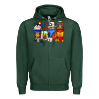 Sports Green dispatcher coffee cups Zipper Hoodie - Zillion Design Studio