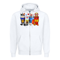 White dispatcher coffee cups Zipper Hoodie - Zillion Design Studio