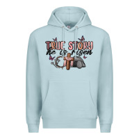 Blue Mist true story he is risen Premium Hoodie - MaliasSmallBusiness