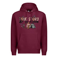 Burgundy true story he is risen Premium Hoodie - MaliasSmallBusiness