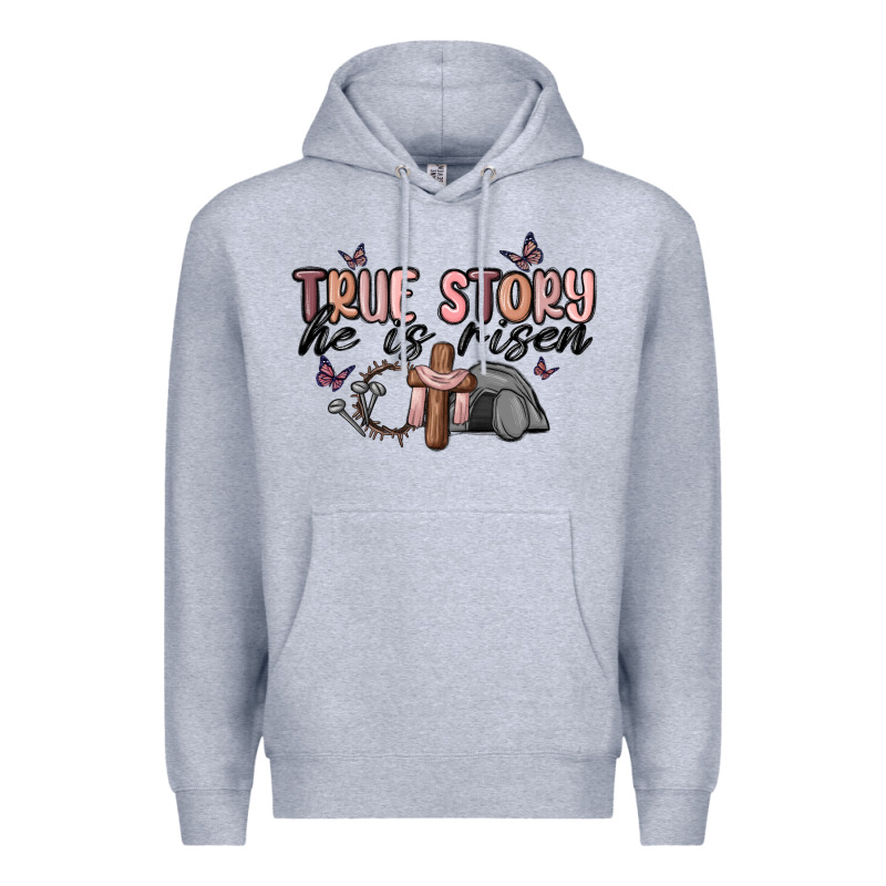 True Story He Is Risen Premium Hoodie by MaliasSmallBusiness | Teevron
