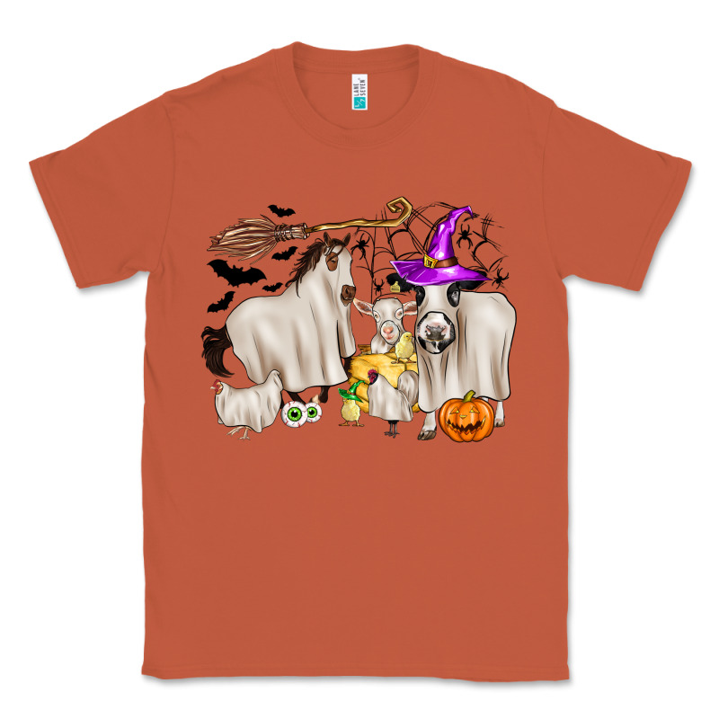 Halloween Farm Animals Classic Tee by Zillion Design Studio | Teevron