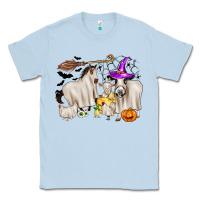Dusty Blue halloween farm animals Classic Tee - Zillion Design Studio
