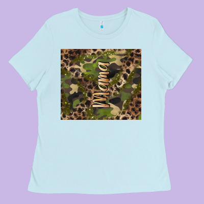 Camouflage Mama Ladies Tee Designed By Barkaloodesign