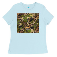 Baby Blue camouflage mama Ladies Tee - BarkalooDesign