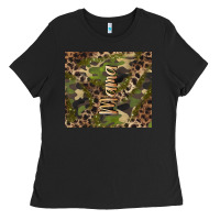 Black camouflage mama Ladies Tee - BarkalooDesign