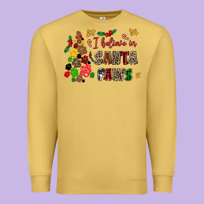I Believe In Santa Paws Premium Sweatshirt Designed By Adodesignshop
