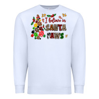 White i believe in santa paws Premium Sweatshirt - AdoDesignShop