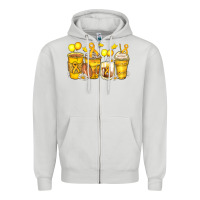 Dove Grey childhood cancer coffee cups Zipper Hoodie - Zillion Design Studio