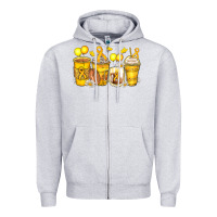 Heather Grey childhood cancer coffee cups Zipper Hoodie - Zillion Design Studio