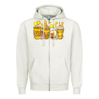 Oatmeal Heather childhood cancer coffee cups Zipper Hoodie - Zillion Design Studio
