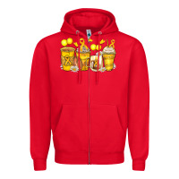 Red childhood cancer coffee cups Zipper Hoodie - Zillion Design Studio