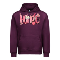 Mauve Wine breast cancer awareness hope Urban Hoodie - MaliasSmallBusiness