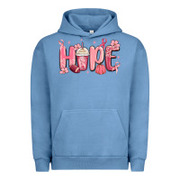 Pigment Pebble Blue breast cancer awareness hope Urban Hoodie - MaliasSmallBusiness