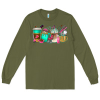 Army Green hair hustler coffee cups Long Sleeve Tee - texasbilliewilder