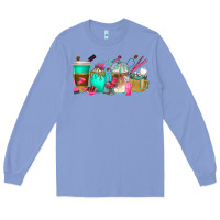 Colony Blue hair hustler coffee cups Long Sleeve Tee - texasbilliewilder