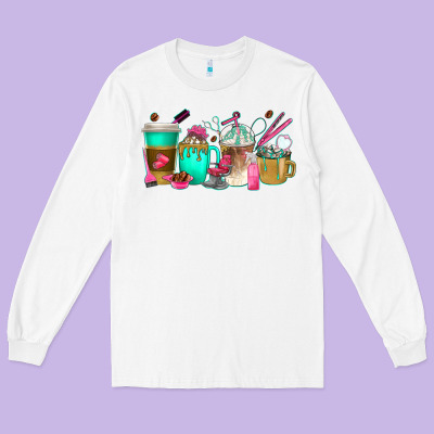 Long Sleeve Tee hair hustler coffee cups