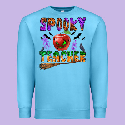 Spooky Teacher Premium Sweatshirt Designed By Bundleandbundleshop