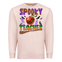 Pale Pink spooky teacher Premium Sweatshirt - BundleAndBundleShop