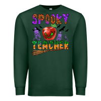 Sports Green spooky teacher Premium Sweatshirt - BundleAndBundleShop
