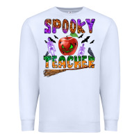 White spooky teacher Premium Sweatshirt - BundleAndBundleShop