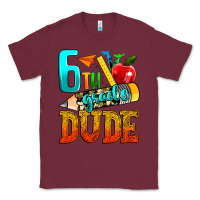 Burgundy 6th grade dude Classic Tee - texasbilliewilder