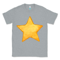 Heather Grey yellow star Classic Tee - FaDigitalArtStudio