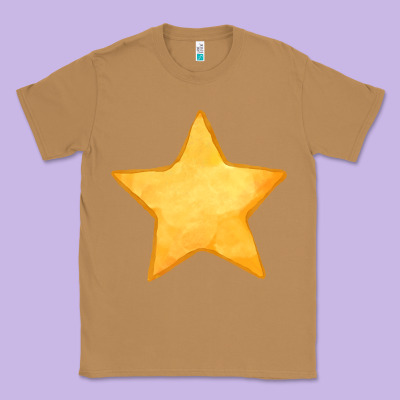 Yellow Star Classic Tee Designed By Fadigitalartstudio