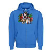 True Royal christmas cows with tree Zipper Hoodie - RanaPortraitStore