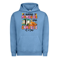 Pigment Pebble Blue making memories one campsite at a time Urban Hoodie - MaliasSmallBusiness