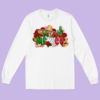 Viva Mexico Long Sleeve Tee Designed By Zillion Design Studio